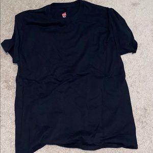 Hanes Plain Black T-shirt